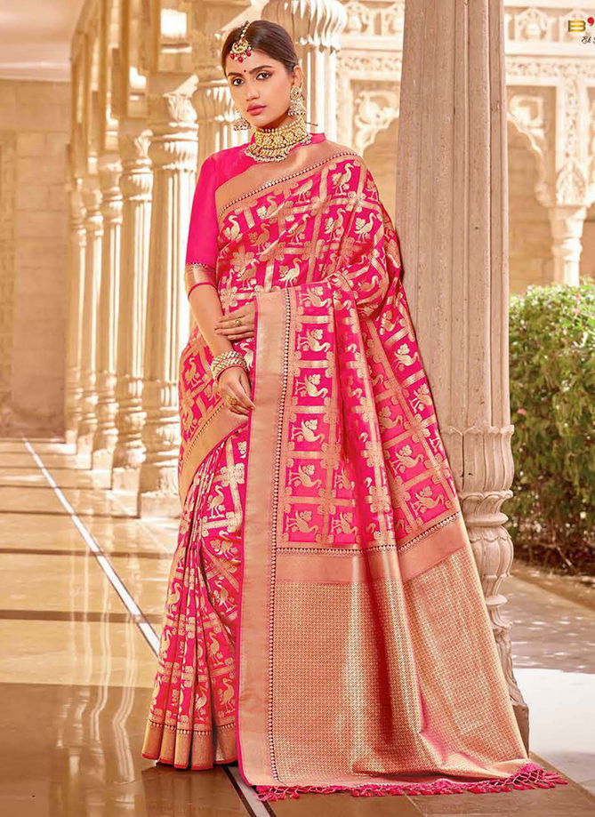 B FINE LUXURY HANDLOOM Latest Fancy Designer Party And Wedding Wear Stylish Heavy Silk Saree Collection